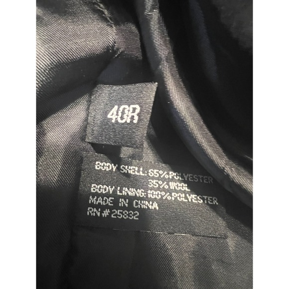 Circle S Dallas Texas Suit Jacket Blazer Western Black Cowboy Wool Blend 40R - Picture 5 of 6